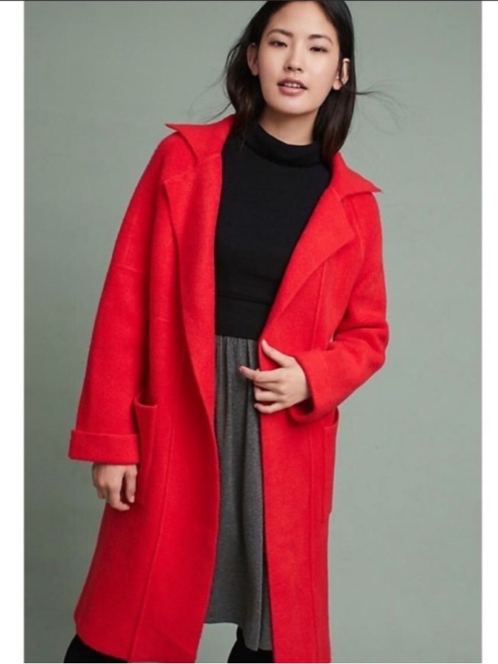 Elliatt | Red Sweater Coat | XS